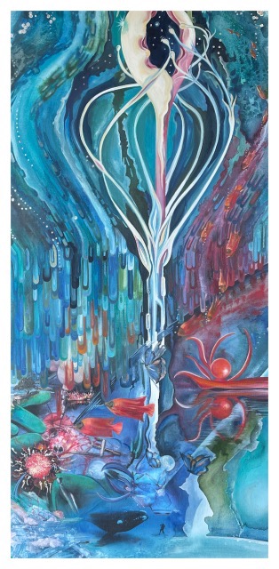 Stardust #4 -Heaven and Earth- 18x36 ~ 2022  (SOLD)