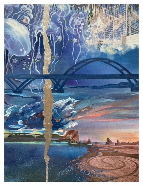 Stardust #7 -Alsea Bay Bridge- 14x18 ~ 2022